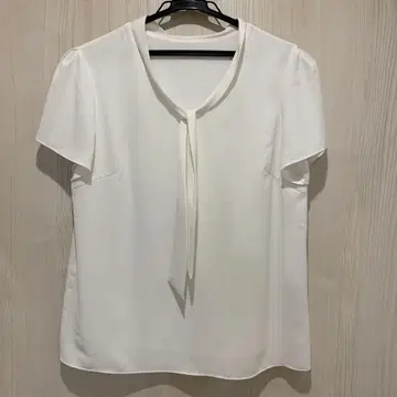 [ UNTITLED ] 화이트 리본 셔츠 L 사이즈
