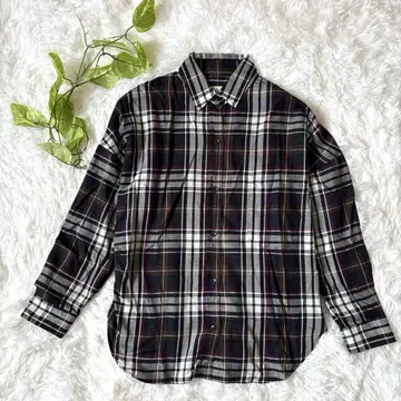 CLEAR IMPRESSION 여성용 긴팔 셔츠 (M) 체크 무늬