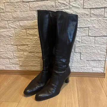 소니아 리키엘 가죽 롱 부츠