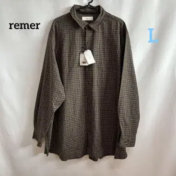 1238 remer 리메르 오버 사이즈 긴팔 셔츠 남성용 L