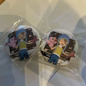 디지몬 빌리지 뱅가드 캔뱃지 컬렉션 타케노우치 소라 피요몬