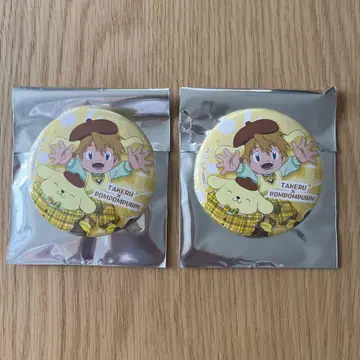 디지몬 어드벤처 산리오 타카이시 타케루 캔뱃지 2세트