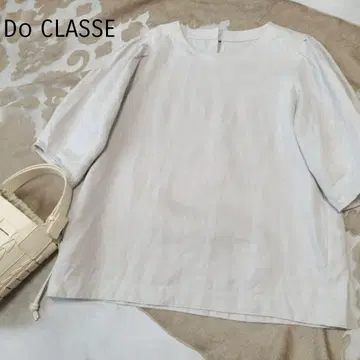새상품급 두클라쎄 린넨 100% 마 블라우스 풀오버 베이지 L