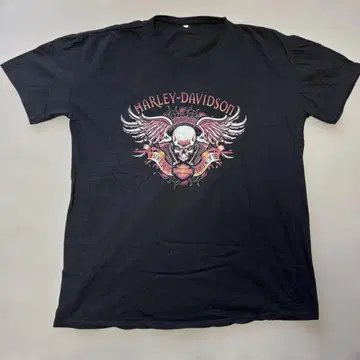 HARLEY-DAVIDSON 스컬 T셔츠 블랙