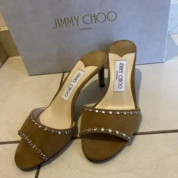 JIMMY CHOO 브라운 스웨이드 뮬 35
