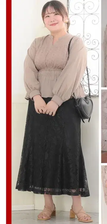 시마무라 komachi 코마치 aimeeque 레이스 스커트 LL 블랙