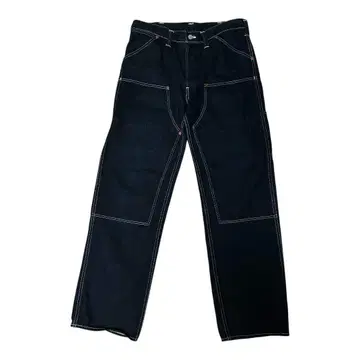 새상품급 다크 네이비 EVISU 에비수 데님 페인터 팬츠 더블니 34