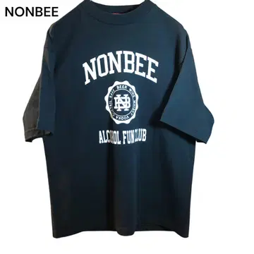 NONBEE 알코올 팬클럽 블랙 T셔츠 논베이