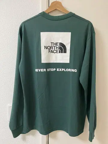 THE NORTH FACE XL 그린 롱 슬리브 티셔츠
