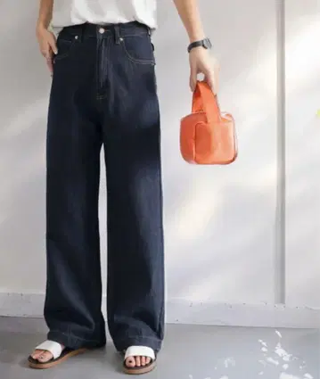 와이드 레그 데님 2색 세트