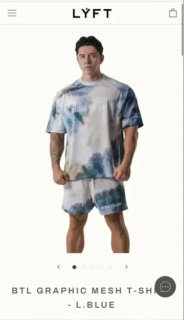 LYFT BTL GRAPHIC MESH T-SHIRT L.BLUE