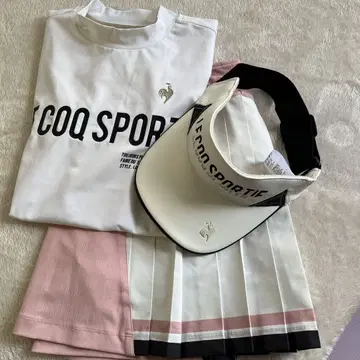 르꼬끄 SPORTIF 모크넥 셔츠와 스커트 세트 선바이저