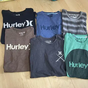 [ 6매 세트 ] Hurley 로고 티셔츠