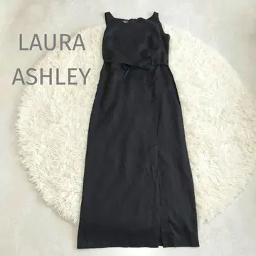 LAURA ASHLEY 린넨 100% 롱 원피스 블랙
