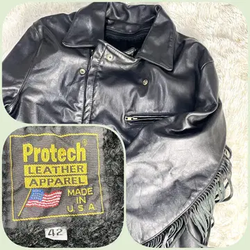 protech leather apparel 남성용 USA 가죽 자켓