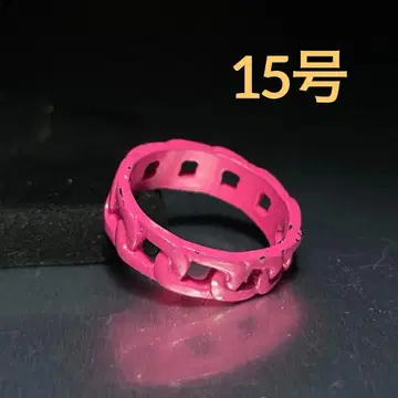 빈티지 패션 반지 핑크 15호 체인 반지