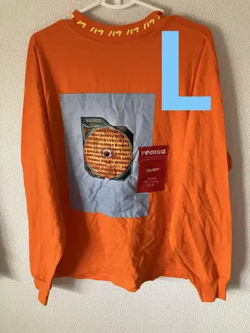Vaundy replica 롱T 셔츠 백 프린트 오렌지 L