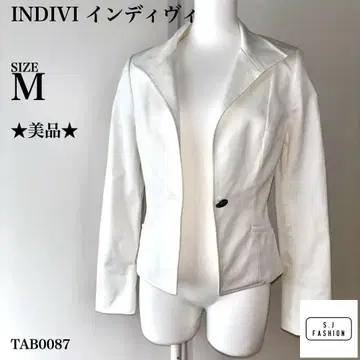 INDIVI 인디비 화이트 싱글 버튼 자켓