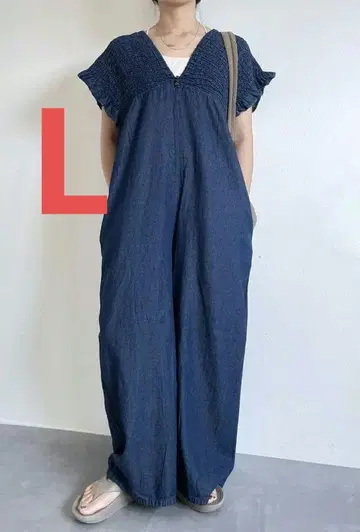 [새상품] 시마무라 데님 셔링 살로펫 LaxDanTia 중청 L