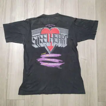 레어 STEEL HEART 스틸하트 1990 재팬 투어 T