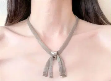 거의 미사용 CHAN LUU 목걸이 리본 메쉬 귀여운 레어 상품