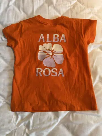 ALBA ROSA 오렌지 플라워 프린트 티셔츠