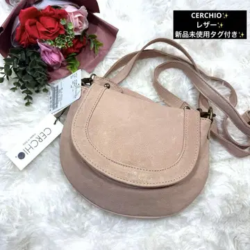 미사용 새상품 택 포함 CERCHIO 이탈리아제 가죽 핑크 숄더백