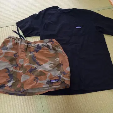 patagonia 배기즈 팬츠 카모플라쥬 티셔츠 세트 판매