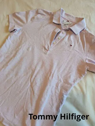 TOMMY HILFIGER 연보라 피케 셔츠 M 사이즈