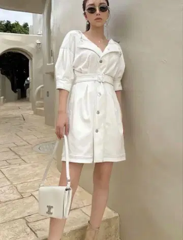 eimy istoire 화이트 데님 원피스