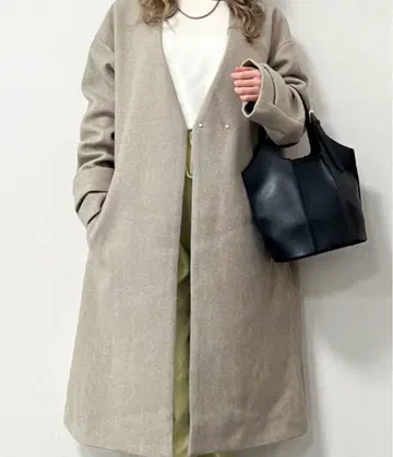 The shop TK 베이지 노카라 코트