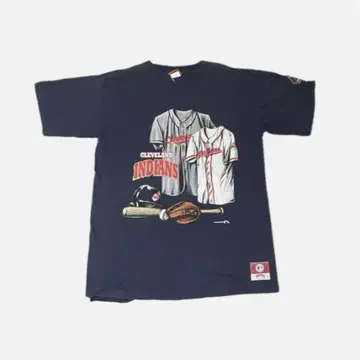 MLB 90s USA 제 인디언스 Indians 티셔츠 자수