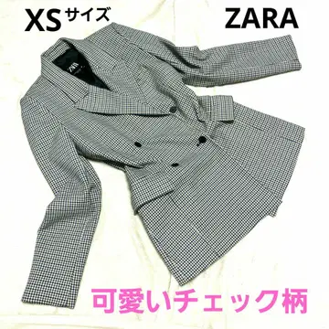 [ 자라 ZARA ] 여성용 테일러드 자켓 롱 기장 체크 가을/겨울 XS