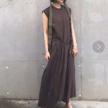투데이풀 코튼 카슈쿨 드레스 38 M 원피스 브라운