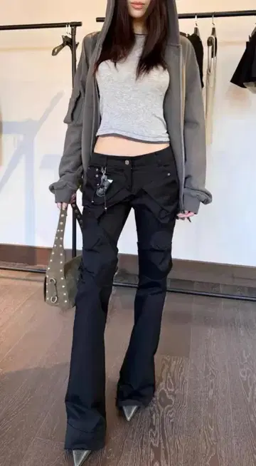 open yy 올리브 그린 워크 팬츠 S