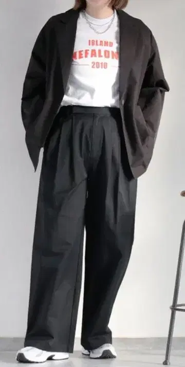 블랙 셋업 오버 사이즈