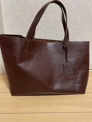 Lihit Lab 브라운 가죽 토트백