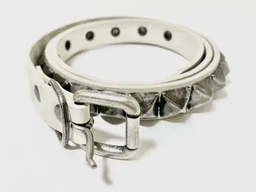 JAM HOME MADE x jouetie 스터드 가죽 벨트 화이트