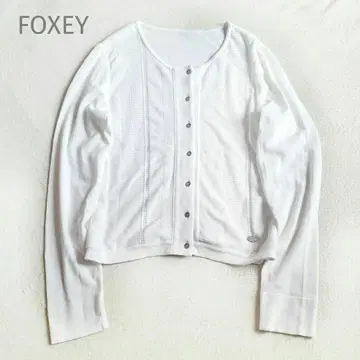 FOXEY 폭시 가디건 긴팔 화이트 일본제