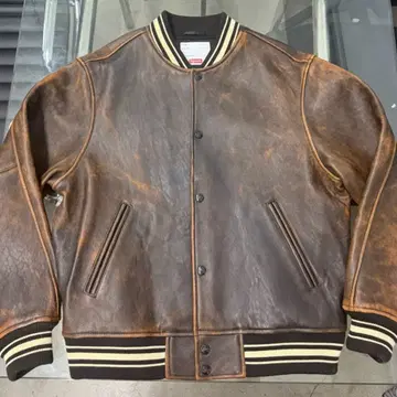 Supreme worn leather varsity jacket | 브랜드 중고거래 플랫폼, 번개장터