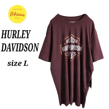 미사용 새상품 할리데이비슨 프린트 티셔츠 반팔 보르도 남성용 L