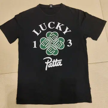 Patta LUCKY 13 남성용 티셔츠 블랙 M 사이즈 스니커즈