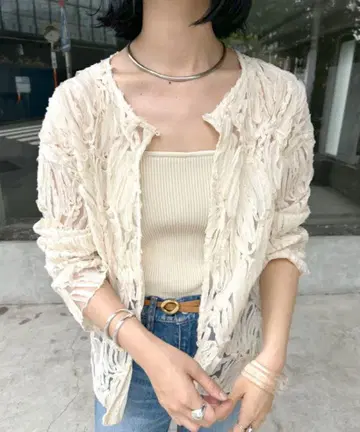 SHENERY 시너리 바텐 레이스 2WAY 블라우스 긴팔 셔츠 베이지