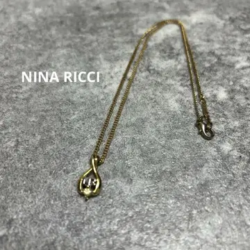 앤티크 Nina Ricci 골드 드롭형 펜던트 목걸이