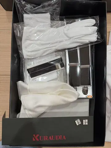 결혼식 신랑 잡화 세트 일식 턱시도 윙 칼라 셔츠 흰 장갑 커프스