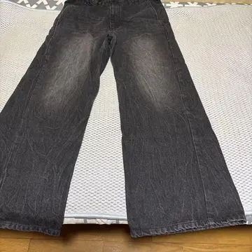 WYM CURVED FLARE DENIM SLACKS