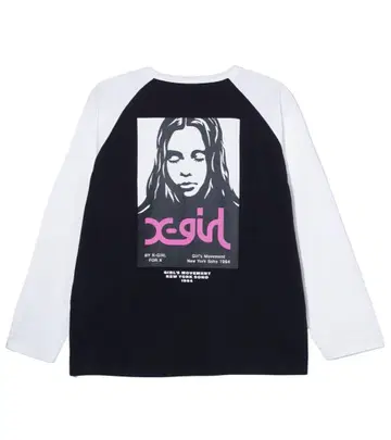 X-girl FACE POSTER B/B BIG TEE