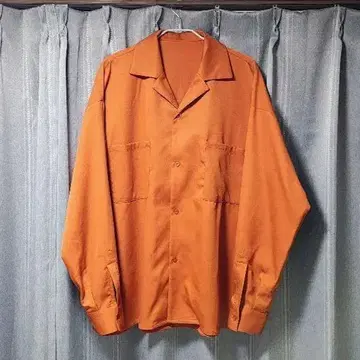 -vintage- 오픈 카라 셔츠 LS