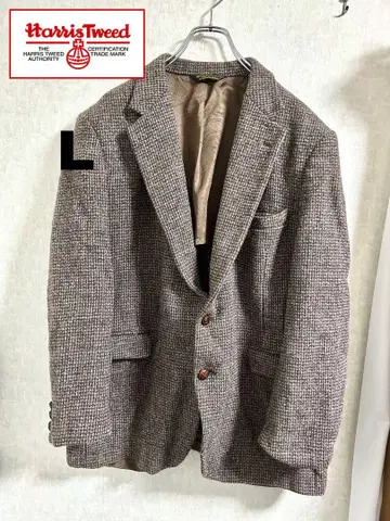 80~90년대 Harris Tweed 해리스 트위드 테일러드 자켓 L