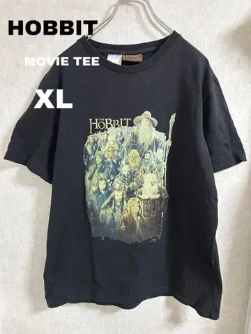 구제 의류 HOBBIT 호빗 티셔츠 XL 블랙 무비 티 아메카지